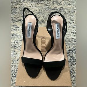 Brand New Steve Madden Marbella BLK Nubuck Heels